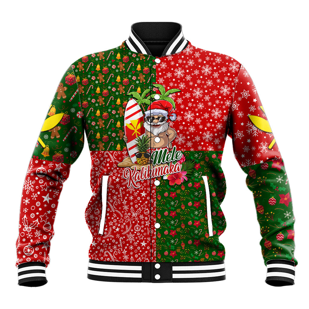 Hawaii Christmas Baseball Jacket Mele Kalikimaka Kanaka Maoli - Wonder Print Shop