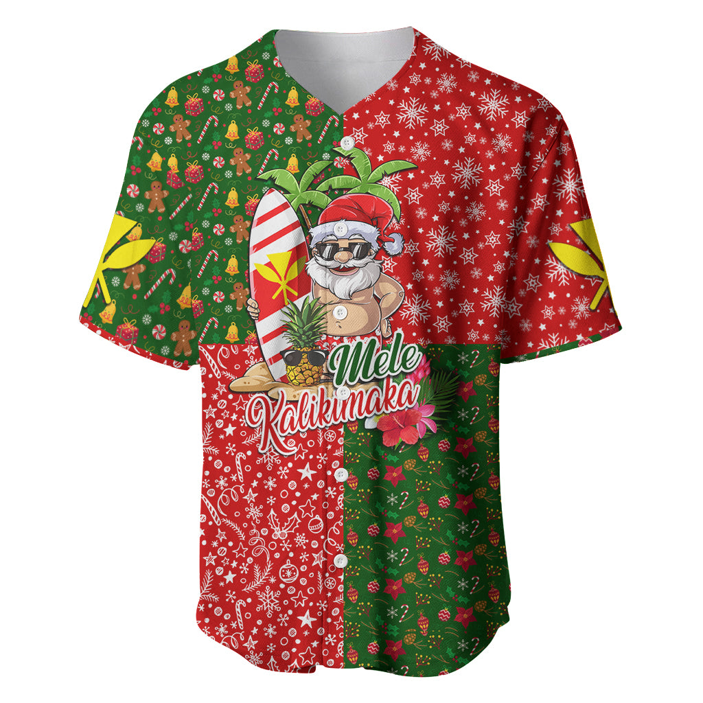 Hawaii Christmas Baseball Jersey Mele Kalikimaka Kanaka Maoli - Wonder Print Shop