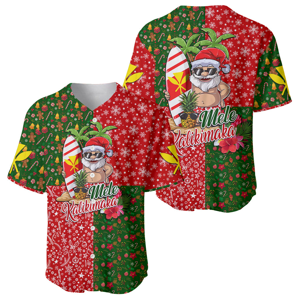 Hawaii Christmas Baseball Jersey Mele Kalikimaka Kanaka Maoli - Wonder Print Shop