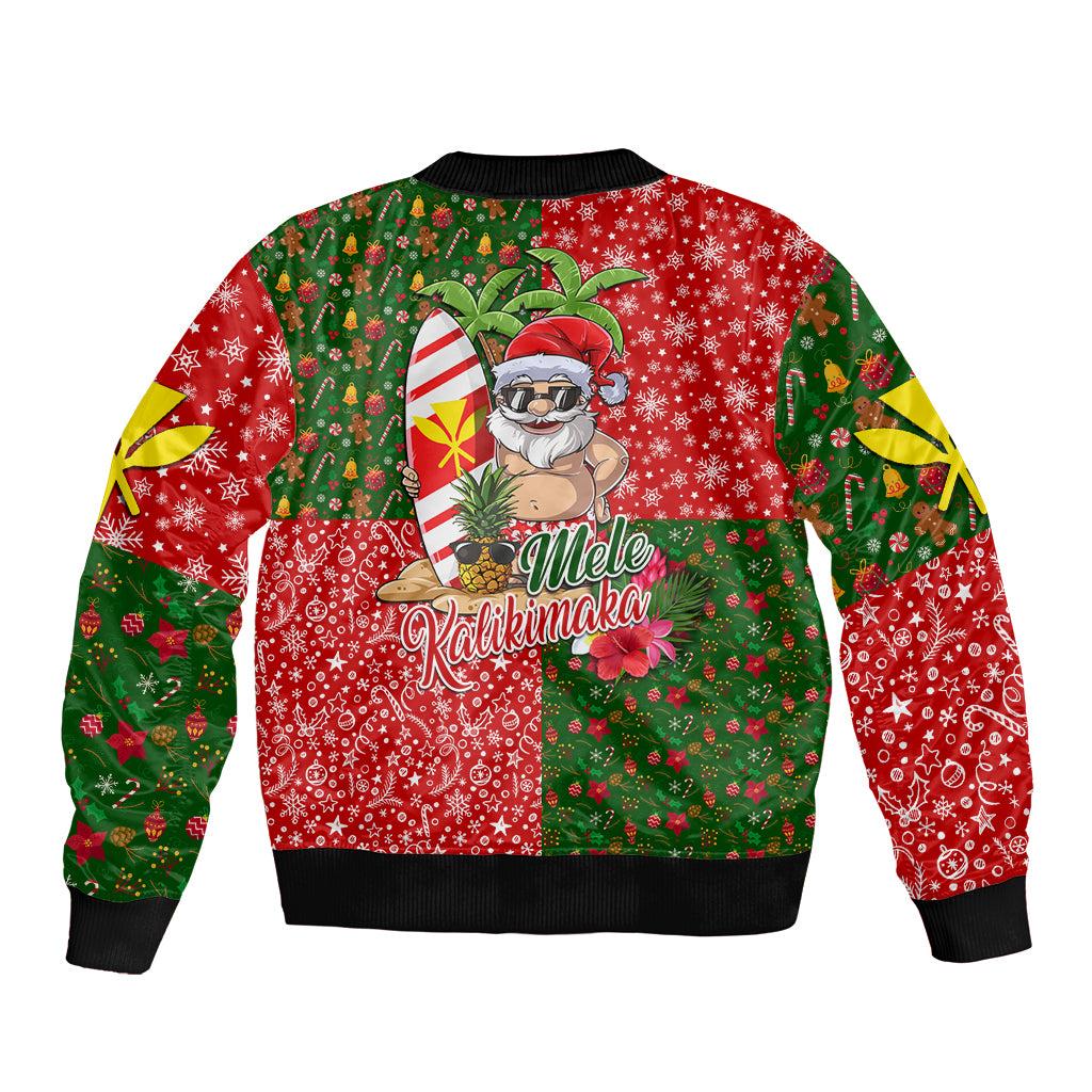 Hawaii Christmas Bomber Jacket Mele Kalikimaka Kanaka Maoli - Wonder Print Shop