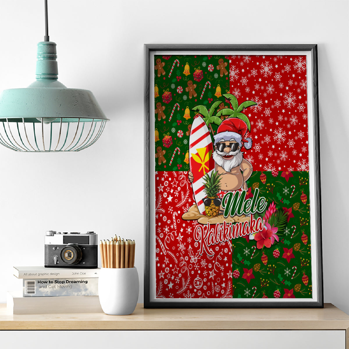 Hawaii Christmas Canvas Wall Art Mele Kalikimaka Kanaka Maoli - Wonder Print Shop