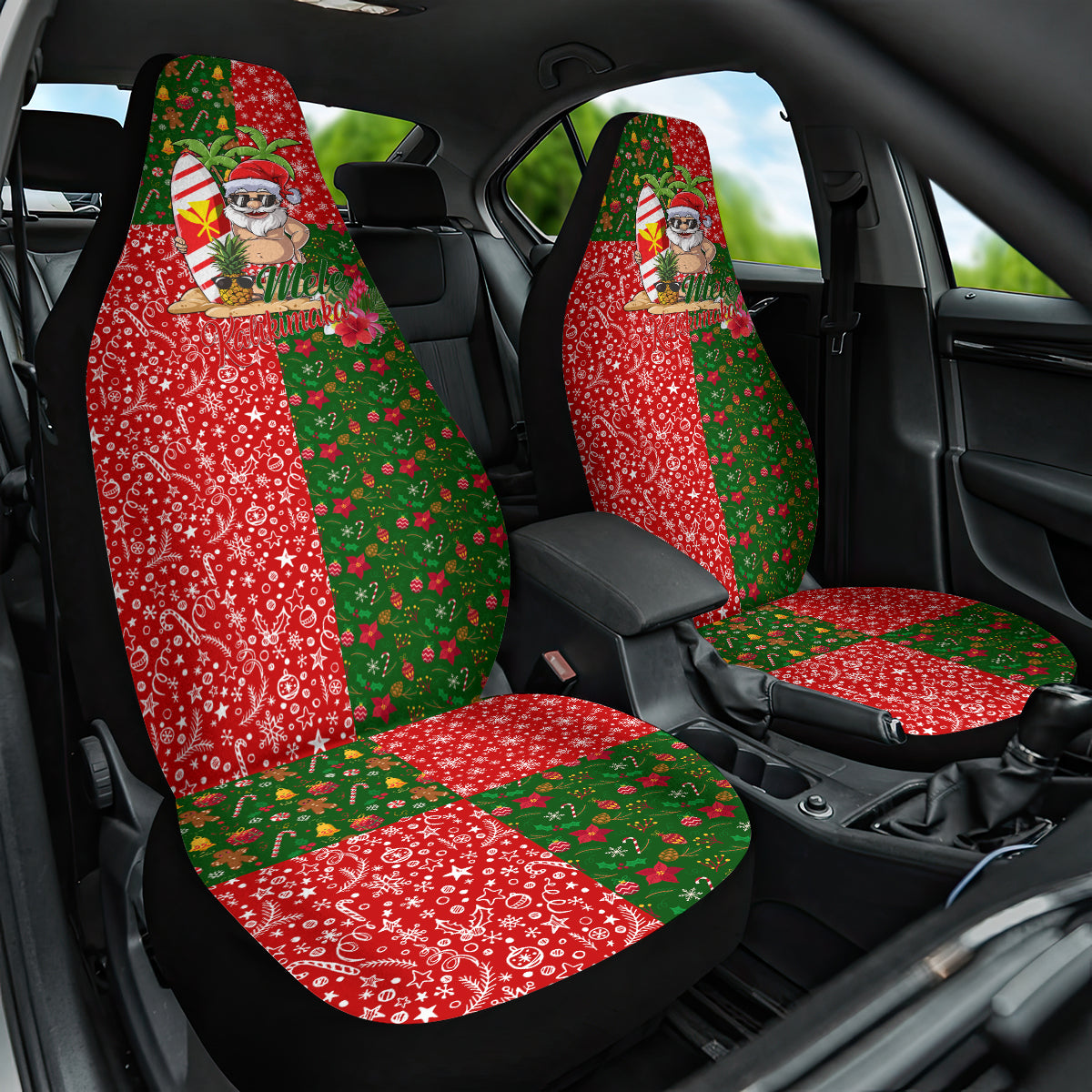 Hawaii Christmas Car Seat Cover Mele Kalikimaka Kanaka Maoli - Wonder Print Shop
