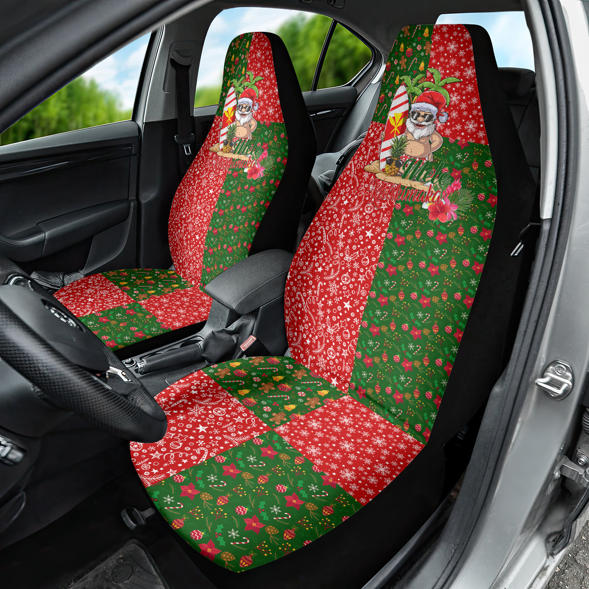 Hawaii Christmas Car Seat Cover Mele Kalikimaka Kanaka Maoli - Wonder Print Shop