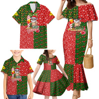 Hawaii Christmas Family Matching Mermaid Dress and Hawaiian Shirt Mele Kalikimaka Kanaka Maoli - Wonder Print Shop