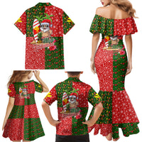 Hawaii Christmas Family Matching Mermaid Dress and Hawaiian Shirt Mele Kalikimaka Kanaka Maoli - Wonder Print Shop