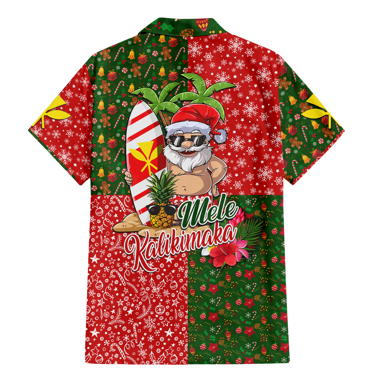 Hawaii Christmas Family Matching Mermaid Dress and Hawaiian Shirt Mele Kalikimaka Kanaka Maoli - Wonder Print Shop