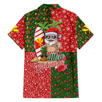 Hawaii Christmas Family Matching Puletasi Dress and Hawaiian Shirt Mele Kalikimaka Kanaka Maoli - Wonder Print Shop