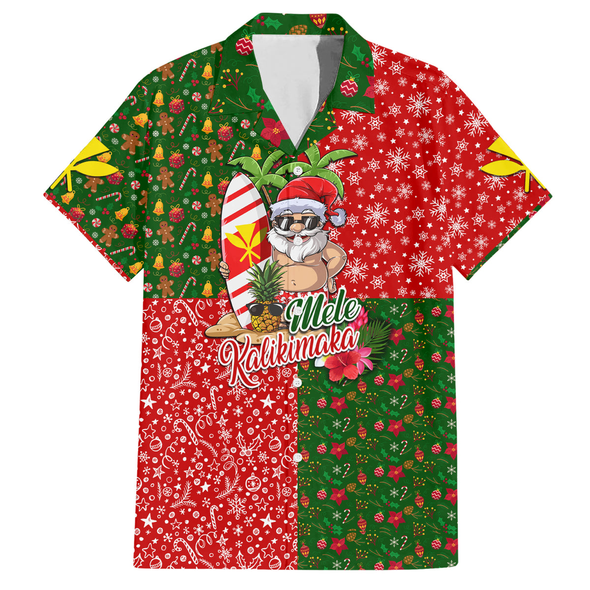 Hawaii Christmas Hawaiian Shirt Mele Kalikimaka Kanaka Maoli - Wonder Print Shop