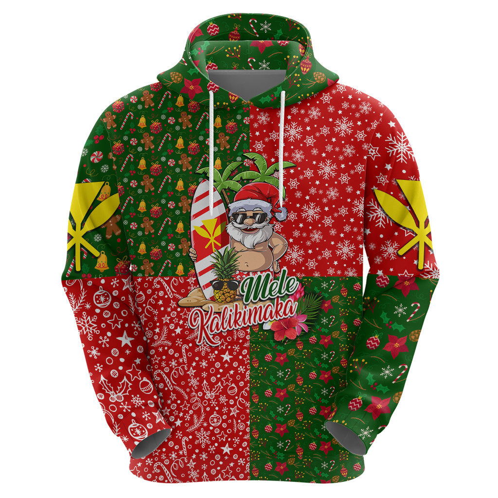 Hawaii Christmas Hoodie Dress Mele Kalikimaka Kanaka Maoli - Wonder Print Shop