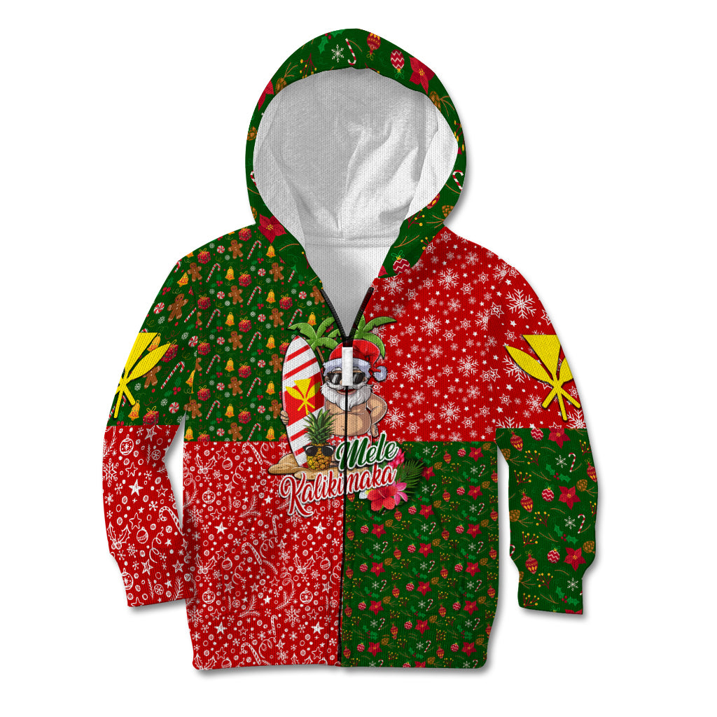 Hawaii Christmas Kid Hoodie Mele Kalikimaka Kanaka Maoli - Wonder Print Shop