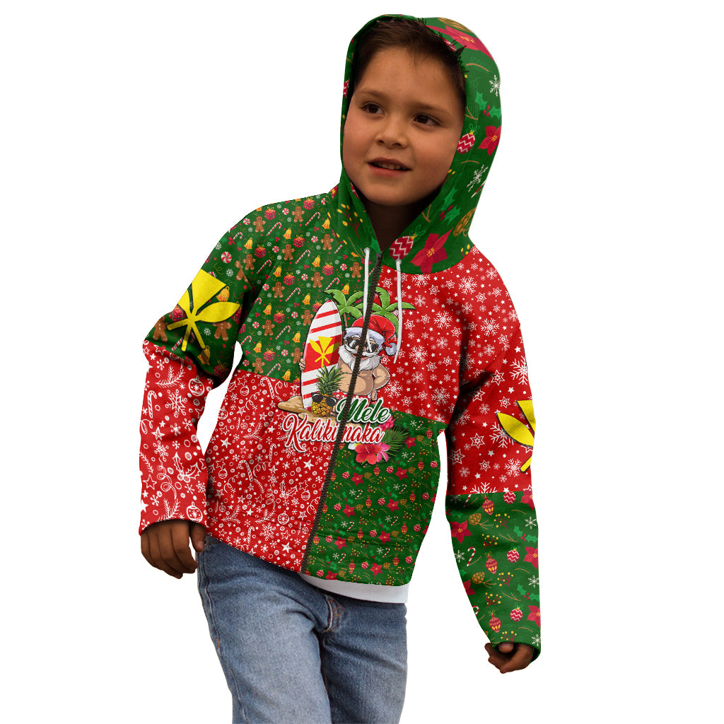Hawaii Christmas Kid Hoodie Mele Kalikimaka Kanaka Maoli - Wonder Print Shop
