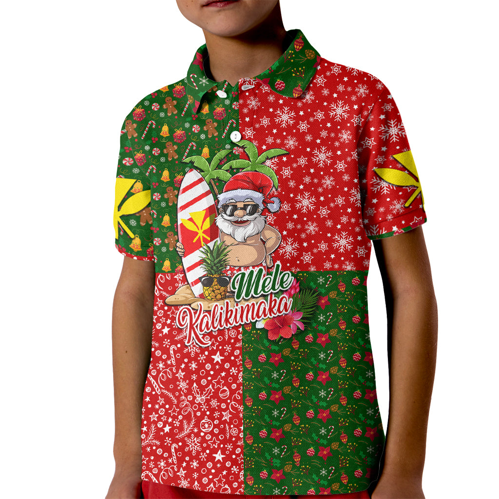 Hawaii Christmas Kid Polo Shirt Mele Kalikimaka Kanaka Maoli - Wonder Print Shop
