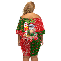 Hawaii Christmas Off Shoulder Short Dress Mele Kalikimaka Kanaka Maoli - Wonder Print Shop