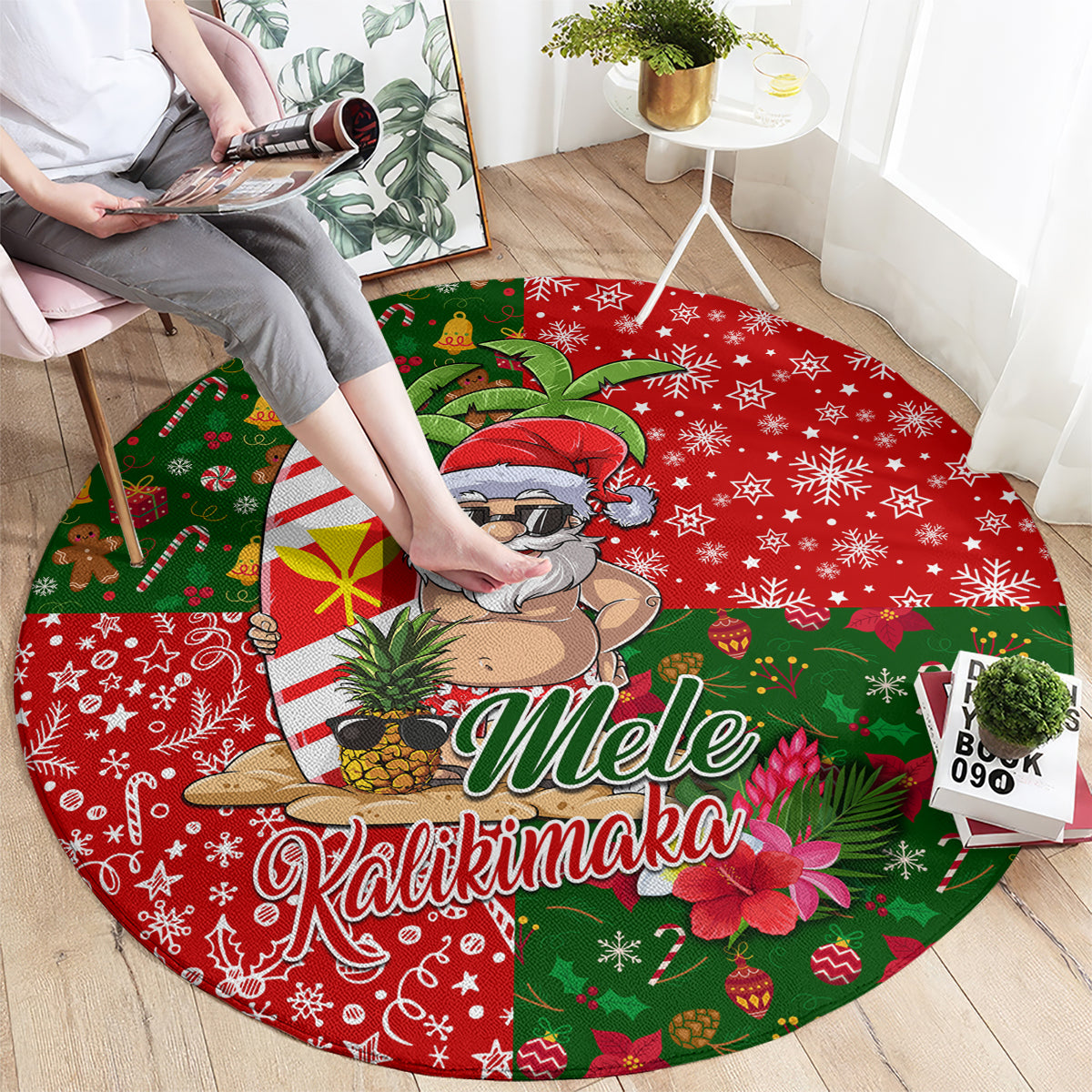 hawaii-christmas-round-carpet-mele-kalikimaka-kanaka-maoli