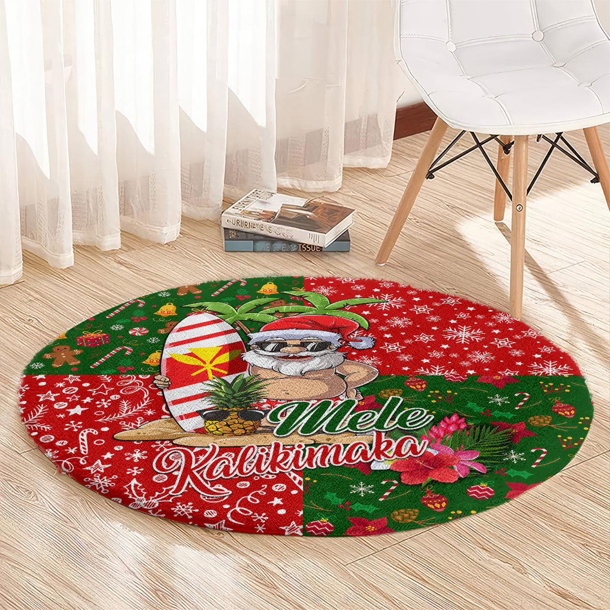 hawaii-christmas-round-carpet-mele-kalikimaka-kanaka-maoli