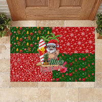 Hawaii Christmas Rubber Doormat Mele Kalikimaka Kanaka Maoli - Wonder Print Shop
