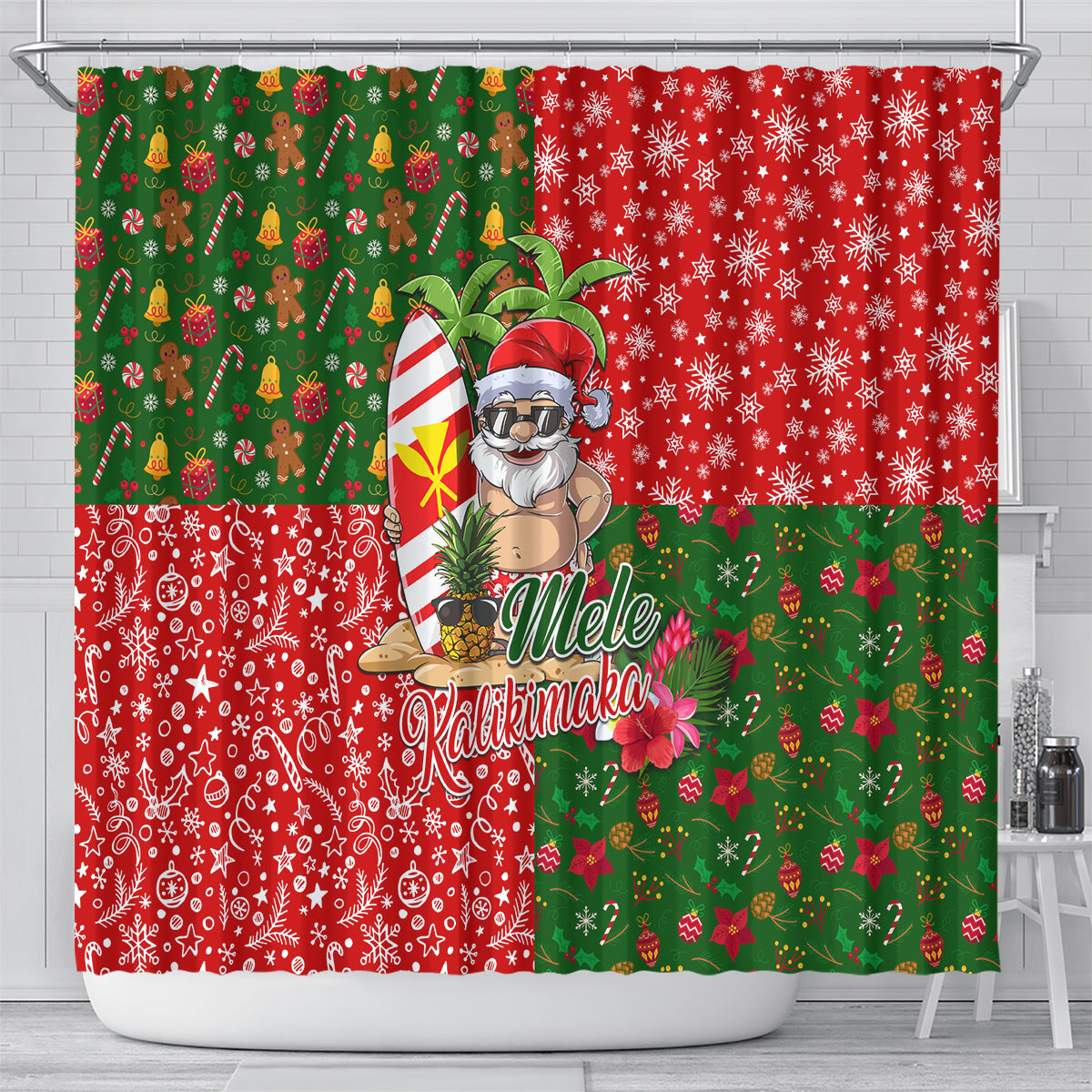hawaii-christmas-shower-curtain-mele-kalikimaka-kanaka-maoli