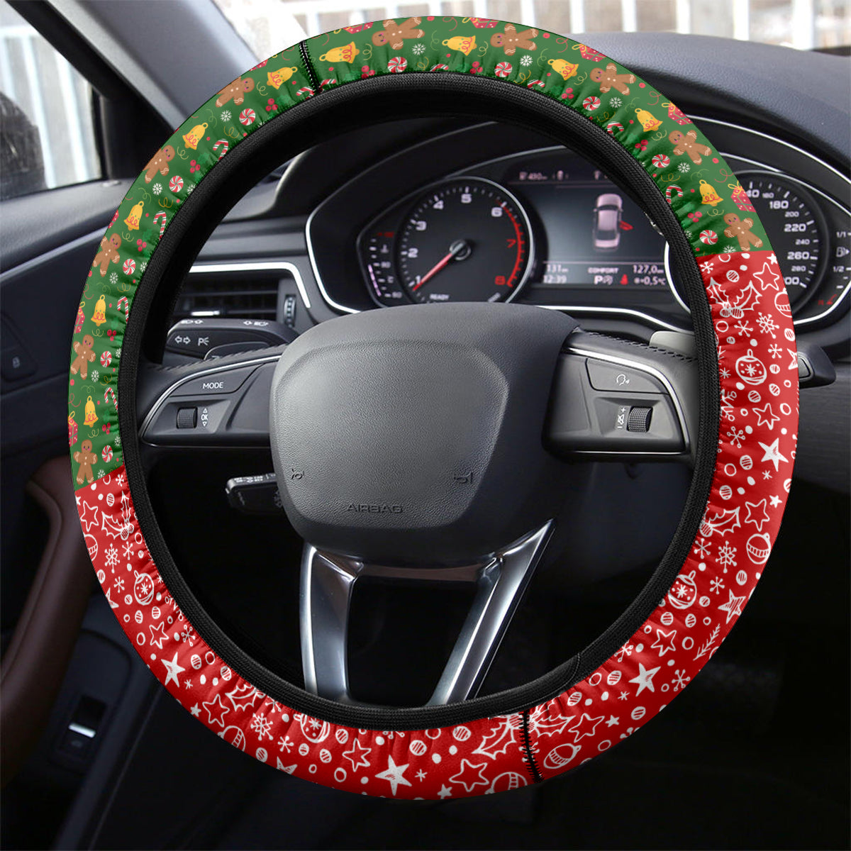 Hawaii Christmas Steering Wheel Cover Mele Kalikimaka Kanaka Maoli - Wonder Print Shop