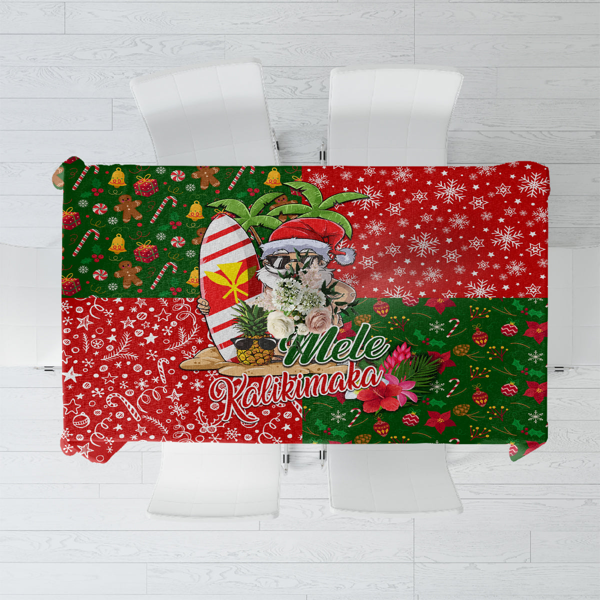 Hawaii Christmas Tablecloth Mele Kalikimaka Kanaka Maoli - Wonder Print Shop