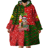 Hawaii Christmas Wearable Blanket Hoodie Mele Kalikimaka Kanaka Maoli - Wonder Print Shop