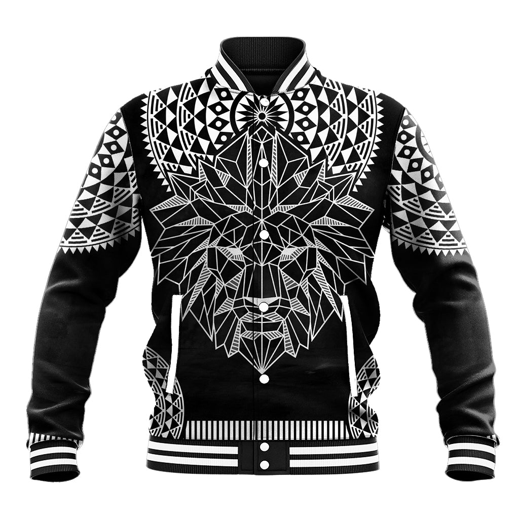 Geometric Head Lion Baseball Jacket - Wonder Print Shop