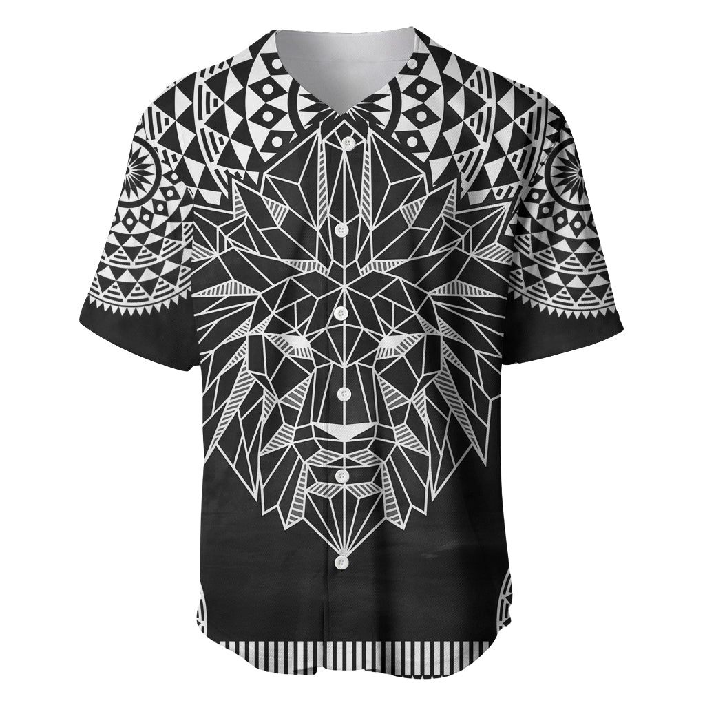 Geometric Head Lion Baseball Jersey - Wonder Print Shop