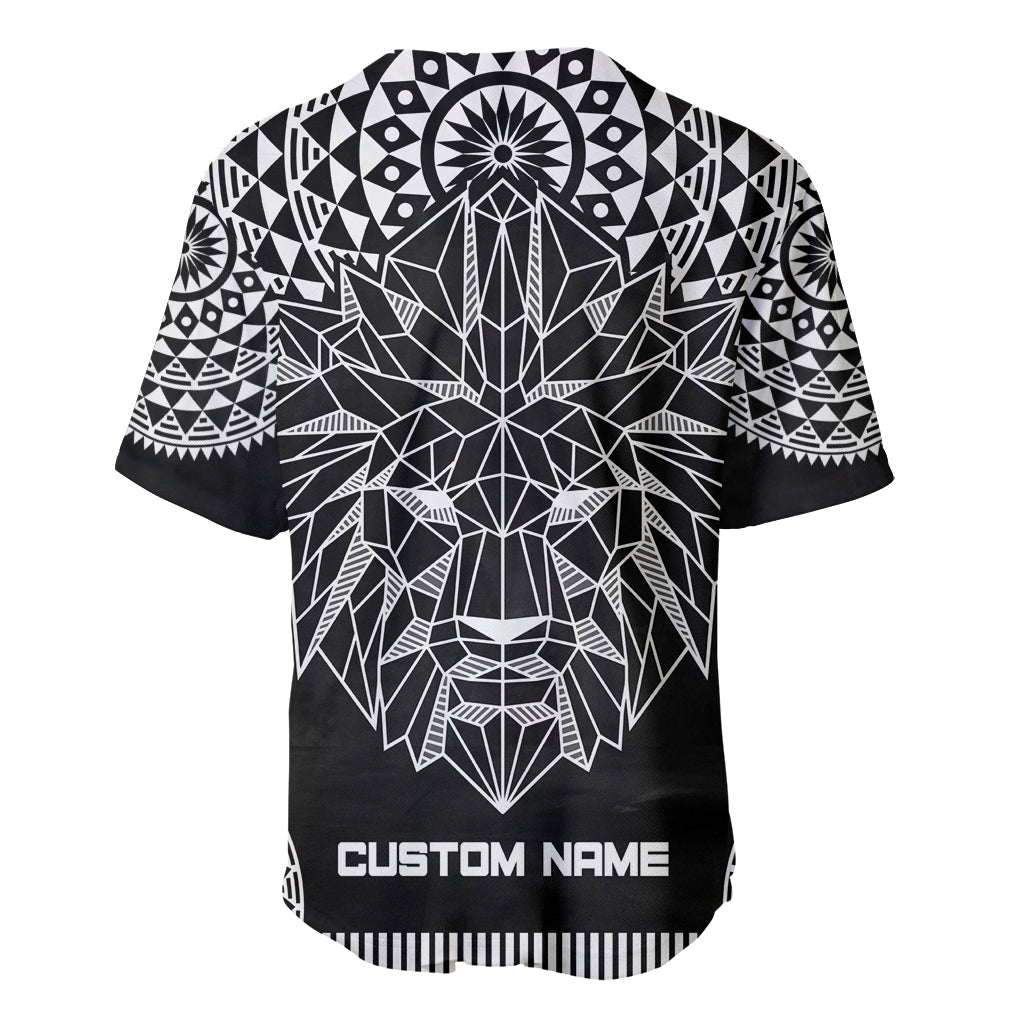 Geometric Head Lion Baseball Jersey - Wonder Print Shop