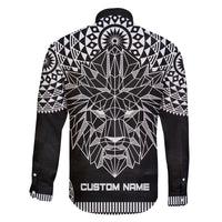 Geometric Head Lion Family Matching Puletasi and Hawaiian Shirt - Wonder Print Shop