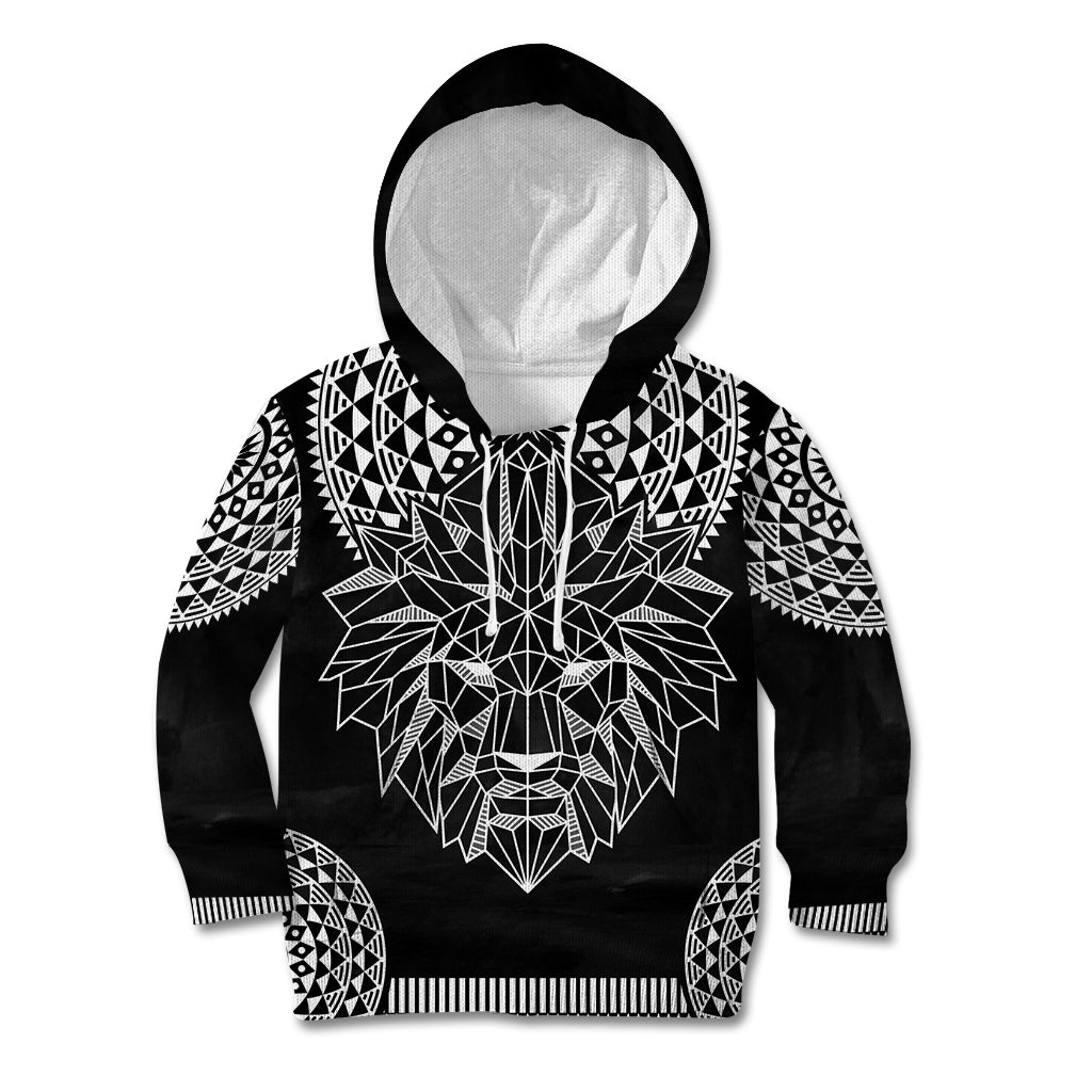 Geometric Head Lion Kid Hoodie - Wonder Print Shop