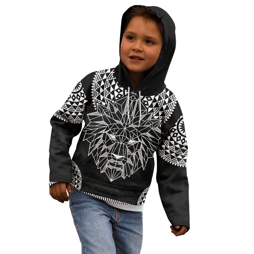 Geometric Head Lion Kid Hoodie - Wonder Print Shop