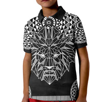 Geometric Head Lion Kid Polo Shirt - Wonder Print Shop