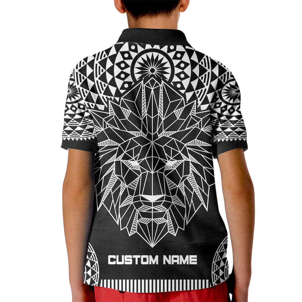 Geometric Head Lion Kid Polo Shirt - Wonder Print Shop