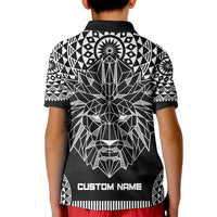 Geometric Head Lion Kid Polo Shirt - Wonder Print Shop