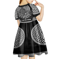 Geometric Head Lion Kid Short Sleeve Dress - Wonder Print Shop