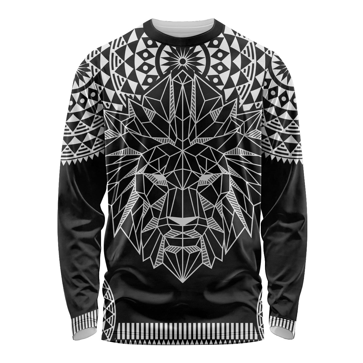 Geometric Head Lion Long Sleeve Shirt - Wonder Print Shop