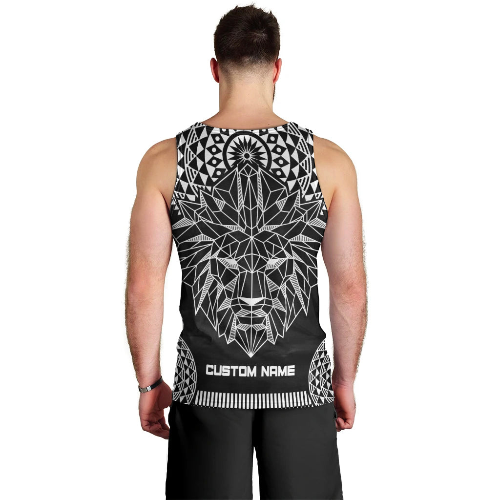 Geometric Head Lion Men Tank Top - Wonder Print Shop