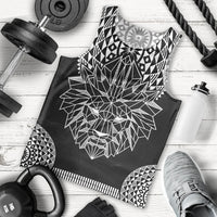 Geometric Head Lion Men Tank Top - Wonder Print Shop
