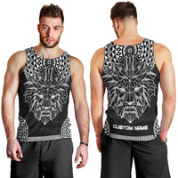 Geometric Head Lion Men Tank Top - Wonder Print Shop