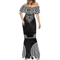 Geometric Head Lion Mermaid Dress - Wonder Print Shop