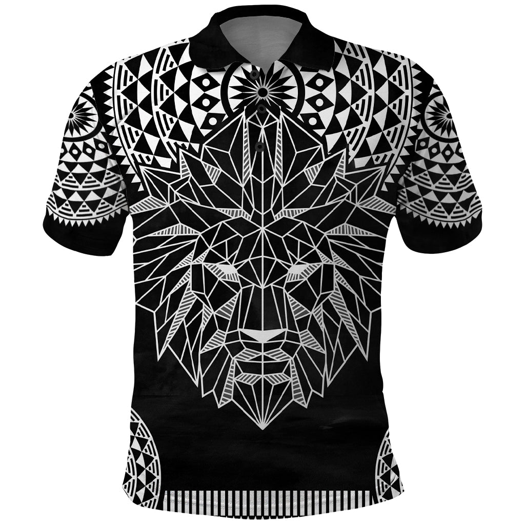 Geometric Head Lion Polo Shirt - Wonder Print Shop