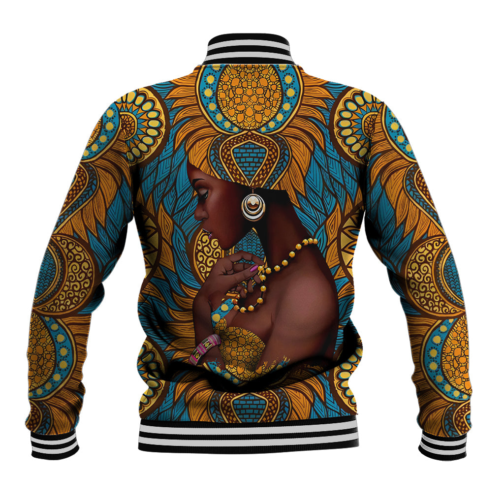 Personalized Black Girl Flora Baseball Jacket African Women - Wonder Print Shop