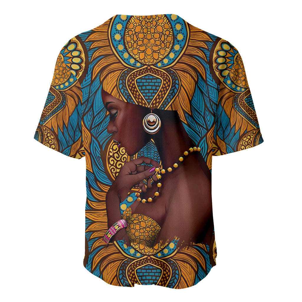 Personalized Black Girl Flora Baseball Jersey African Women - Wonder Print Shop