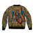 Personalized Black Girl Flora Bomber Jacket African Women - Wonder Print Shop