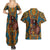 Personalized Black Girl Flora Couples Matching Summer Maxi Dress and Hawaiian Shirt African Women - Wonder Print Shop