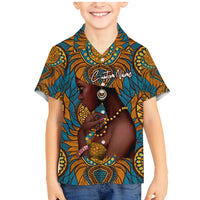 Personalized Black Girl Flora Family Matching Mermaid Dress and Hawaiian Shirt African Women - Wonder Print Shop