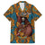 Personalized Black Girl Flora Family Matching Off Shoulder Long Sleeve Dress and Hawaiian Shirt African Women - Wonder Print Shop