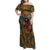 Personalized Black Girl Flora Family Matching Off Shoulder Maxi Dress and Hawaiian Shirt African Women - Wonder Print Shop