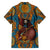 Personalized Black Girl Flora Family Matching Off Shoulder Short Dress and Hawaiian Shirt African Women - Wonder Print Shop