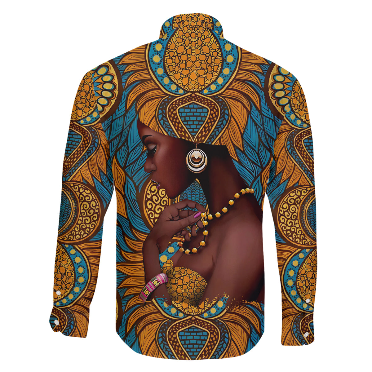 Personalized Black Girl Flora Family Matching Puletasi and Hawaiian Shirt African Women - Wonder Print Shop