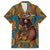 Personalized Black Girl Flora Family Matching Short Sleeve Bodycon Dress and Hawaiian Shirt African Women - Wonder Print Shop